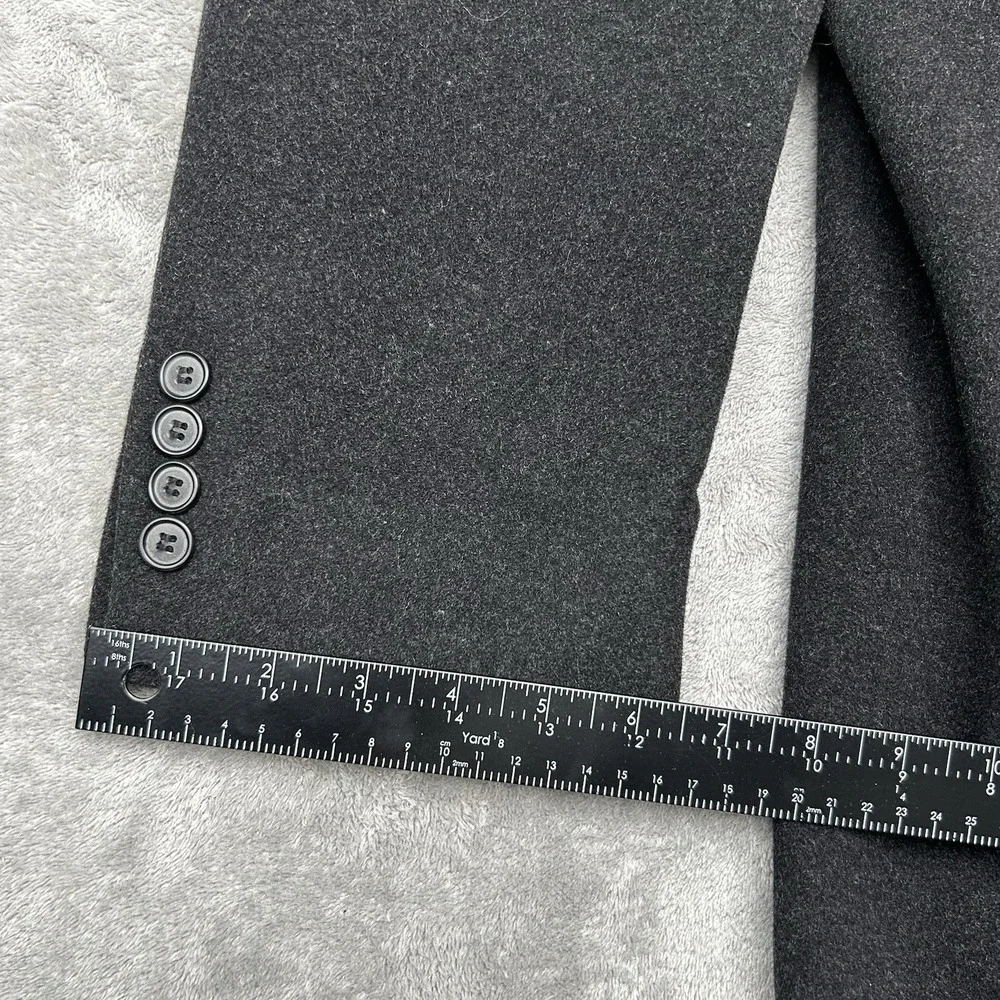 Bill Bass Mens Black Label Long Dress Coat Size 44L Lambswool - READ DESCRIPTION